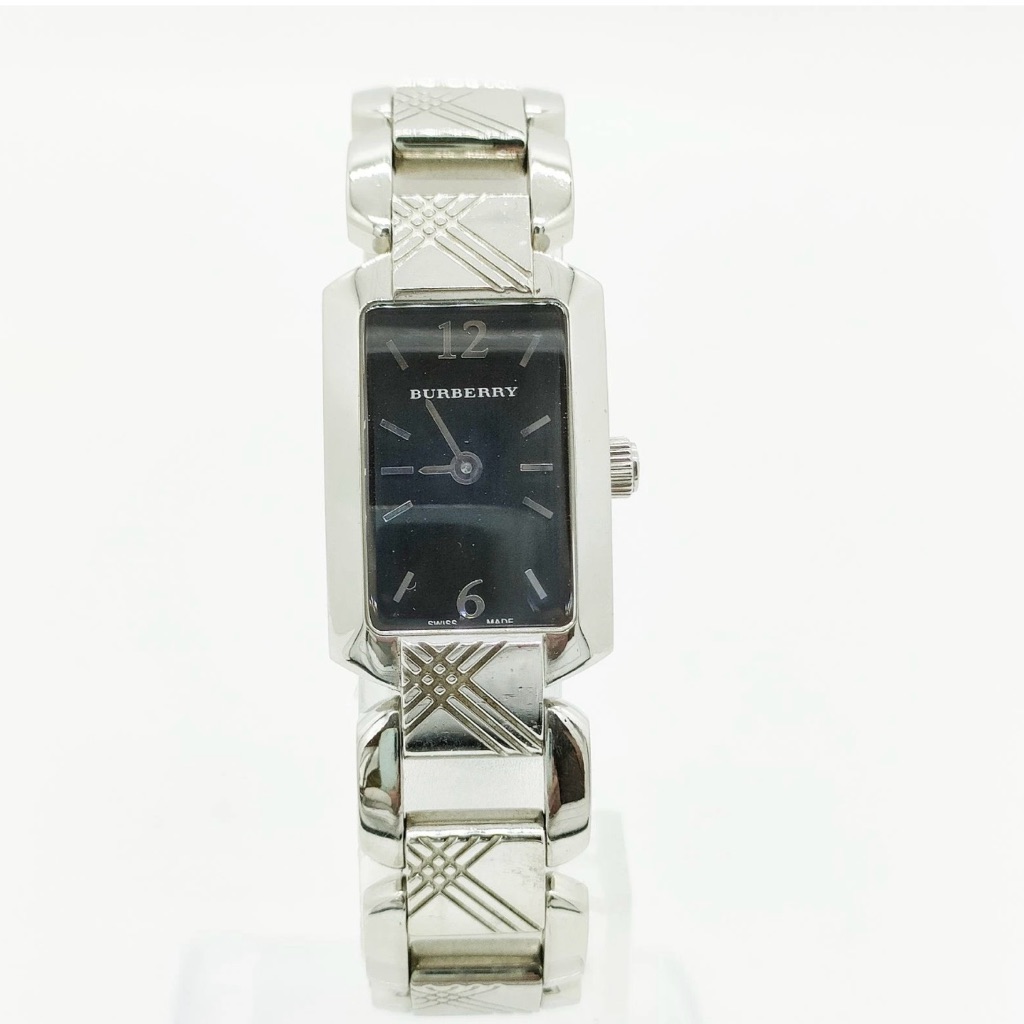 Burberry Black Dial Silver Bracelet Watch